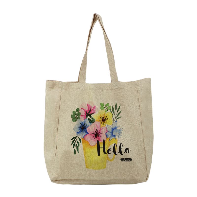 Faux Burlap Tote Bag-40*38CM