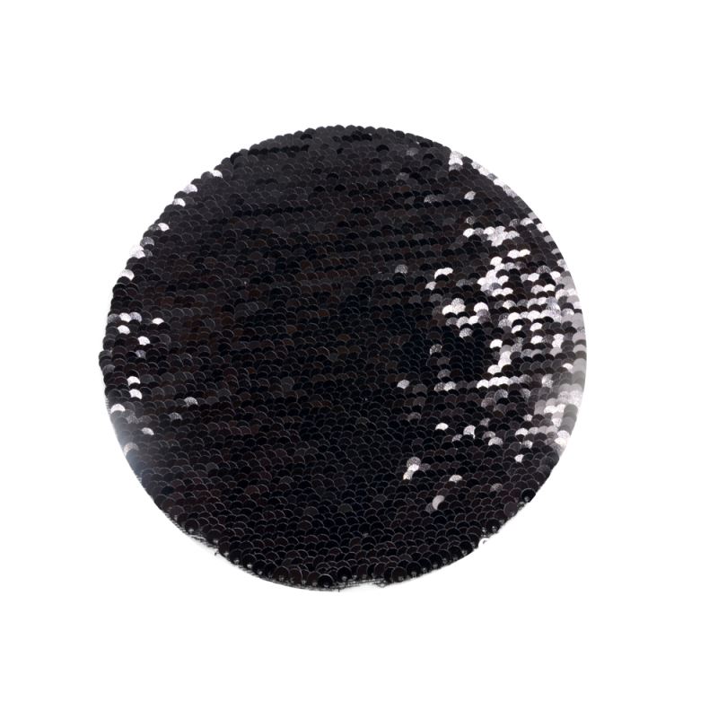 Black/White Sequin Transfer-Round Shape