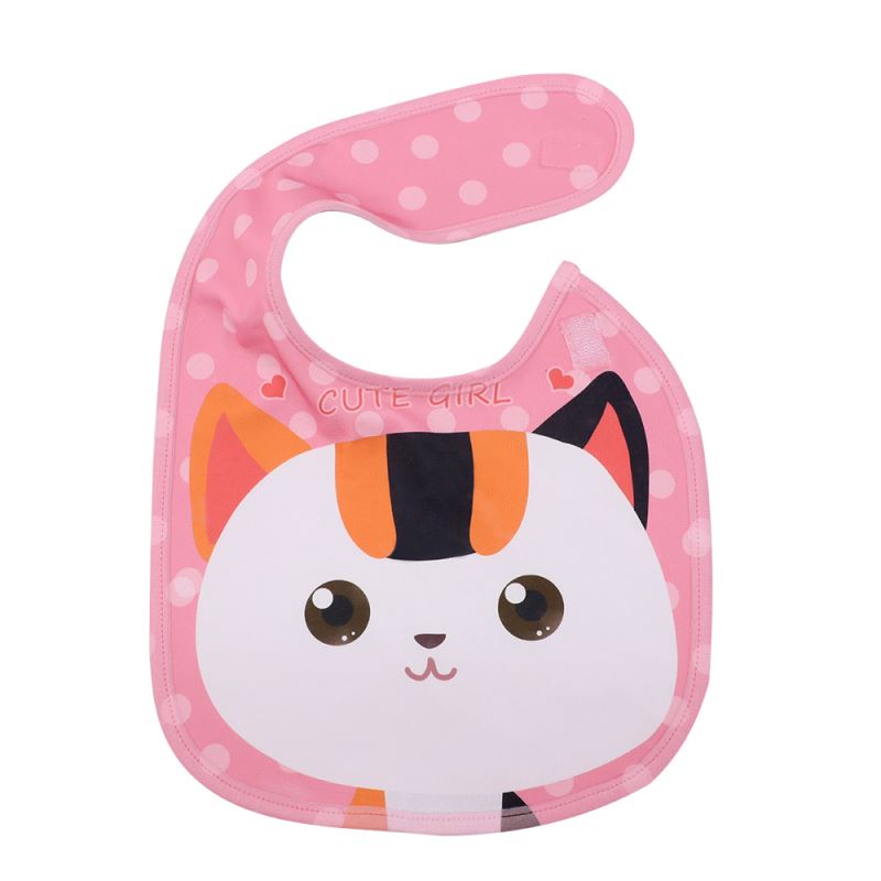 Baby Bib-Pink-Dual Layer(Cotton&Polyester)
