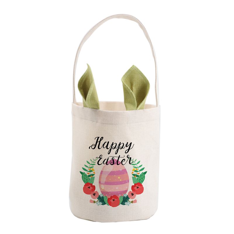 linen easter bunny basket