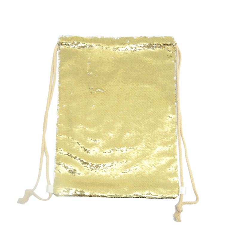 Sequin Xmas Sack-30*40cm-Golden