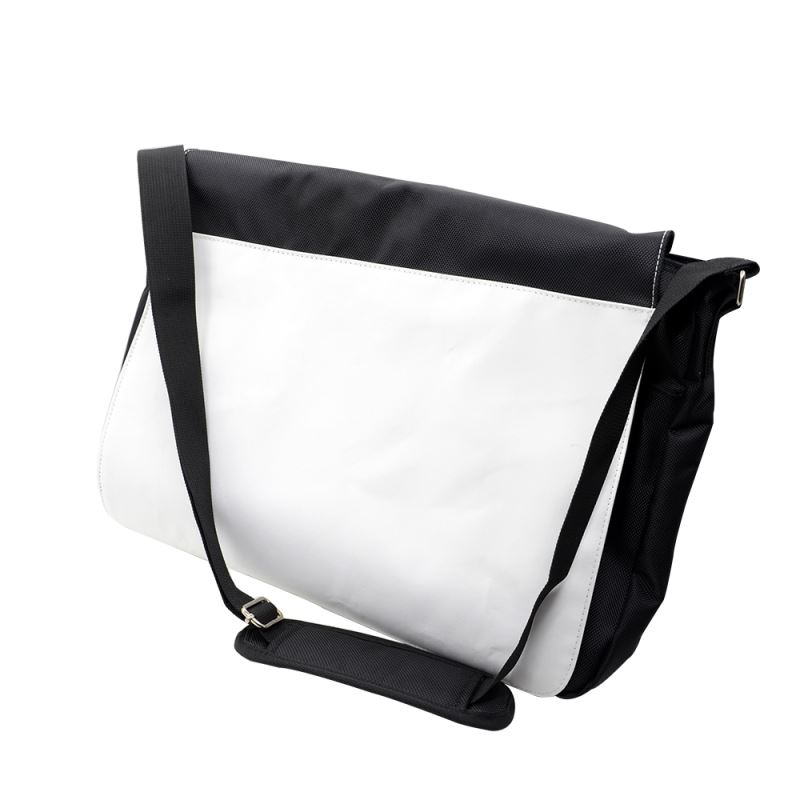 Wholesale Sublimation Black& White Blanks Messenger Bags - LOPO