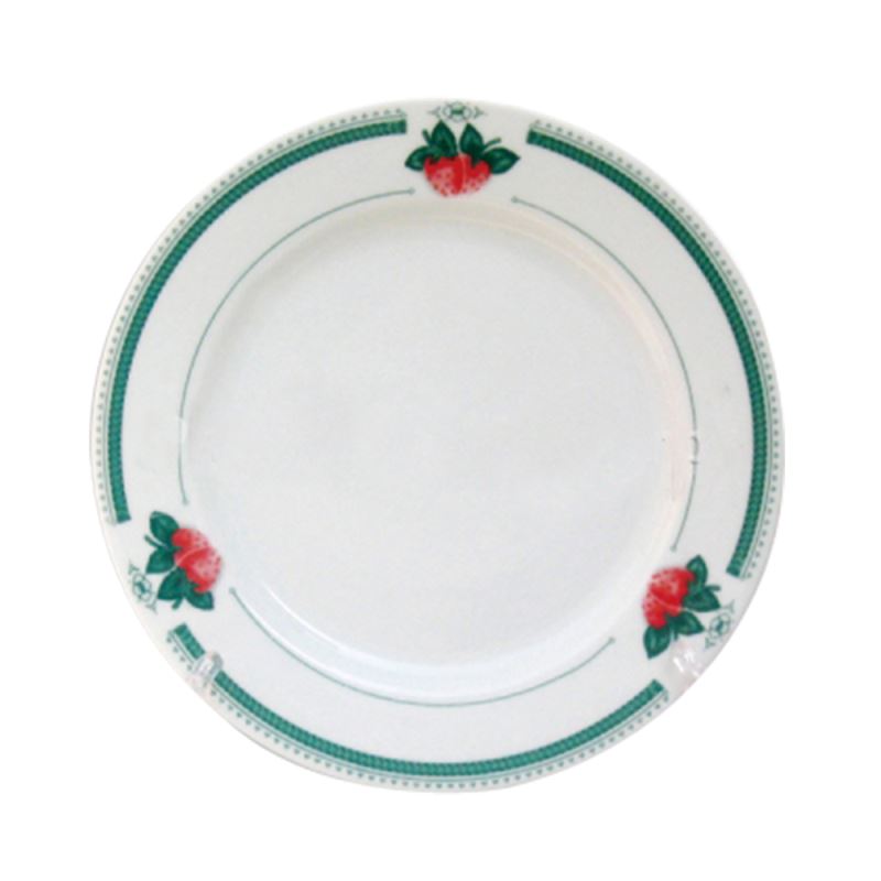 8'' Plate with Strawberry Rim
