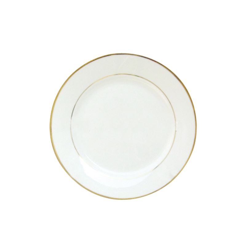 White Plate With Gold Rim