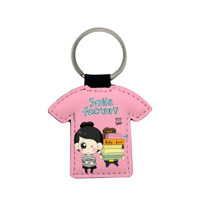 PU keychain with T- shirt shape