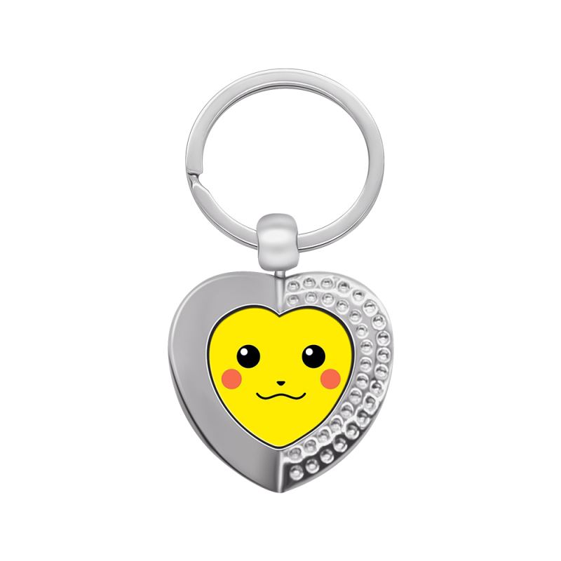 Metal Heart Shape Keyring With Sublimation Print Insert For Heat Press A55 