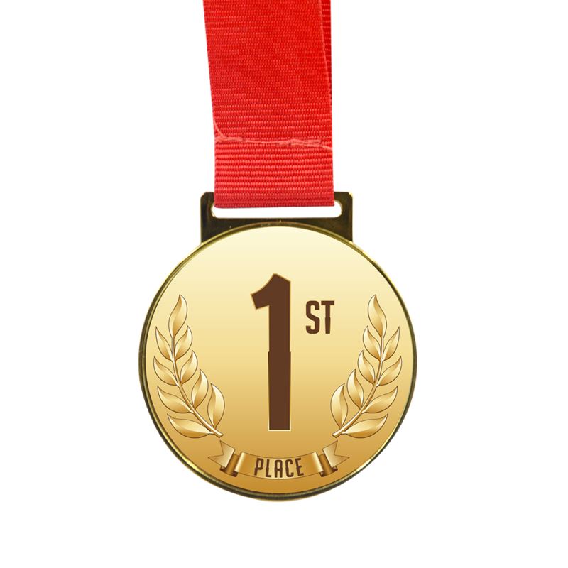 Medal（Dia 5.4CM) with Red Cord (Length 40.5CM)