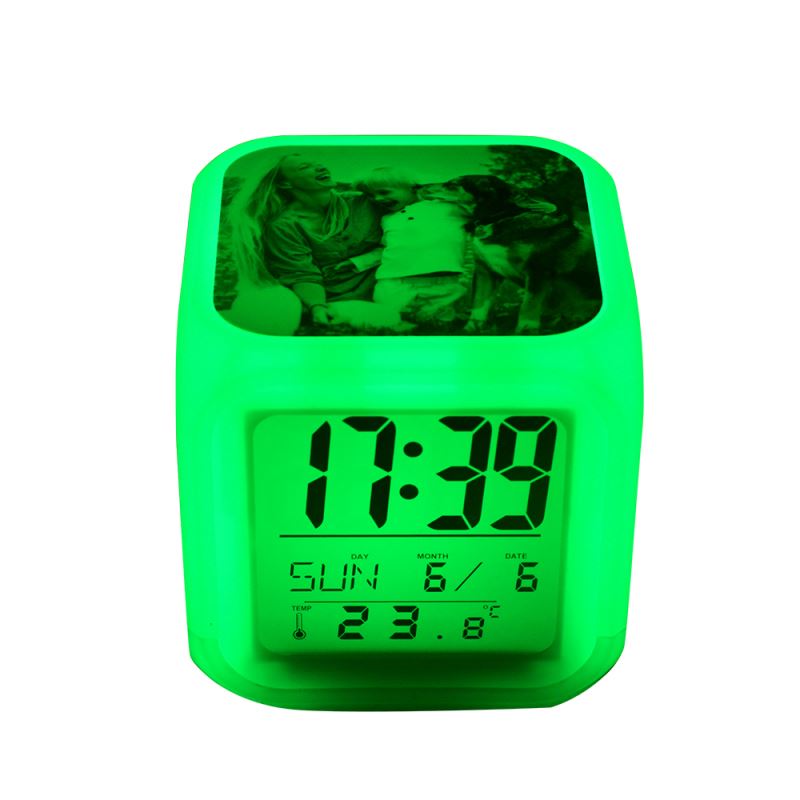 Glowing LED 7 Color Change Digital  Alarm Clock