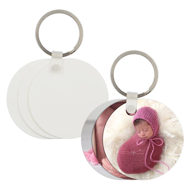 Plastic Key Chain Round Shape