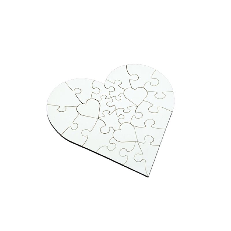 MDF Puzzle Heart shape 23pcs