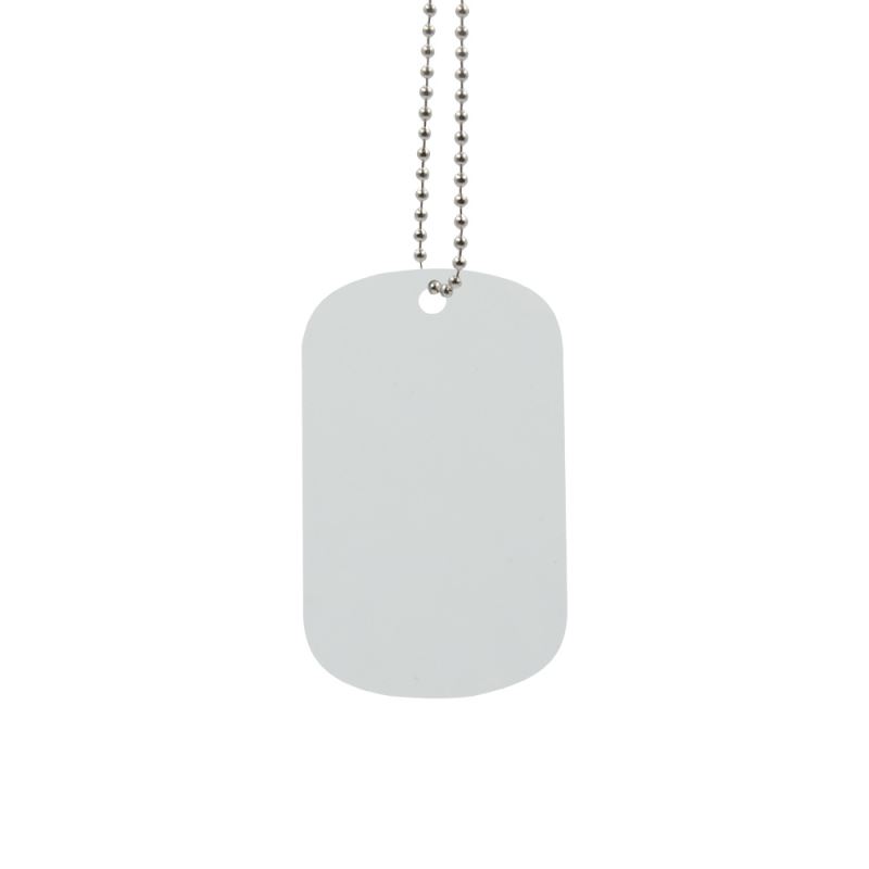 Stainless Steel Dog Tag White