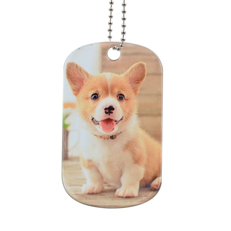 Stainless Steel Dog Tag White