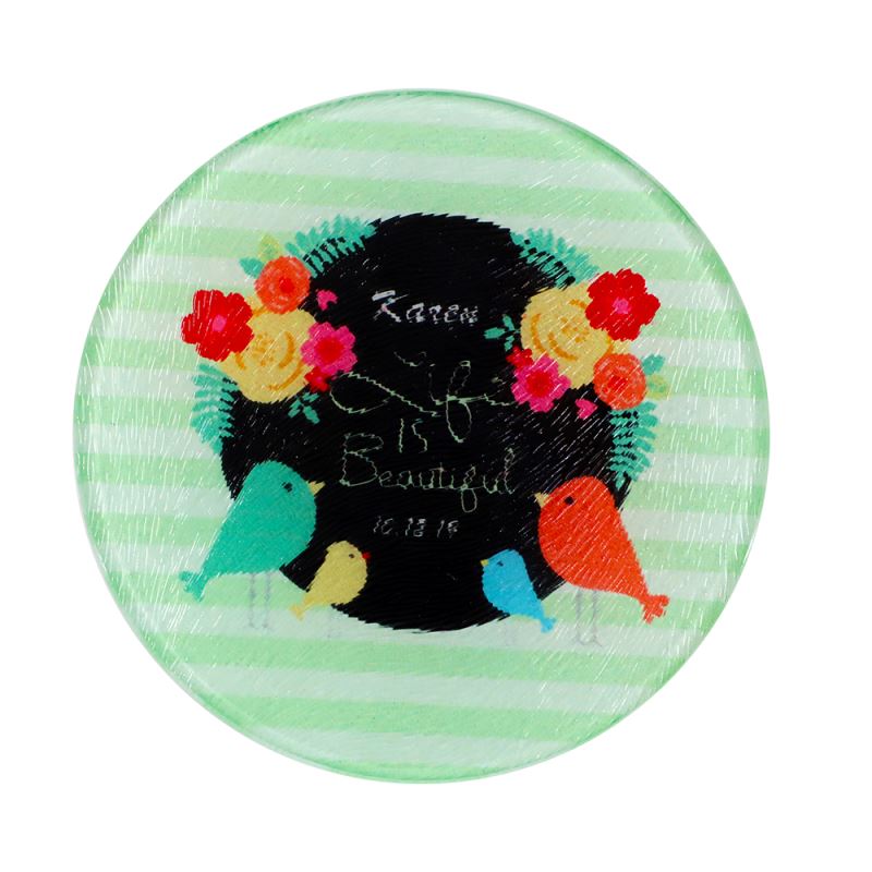 Glass Coaster-Round-Glossy-Dia 10CM