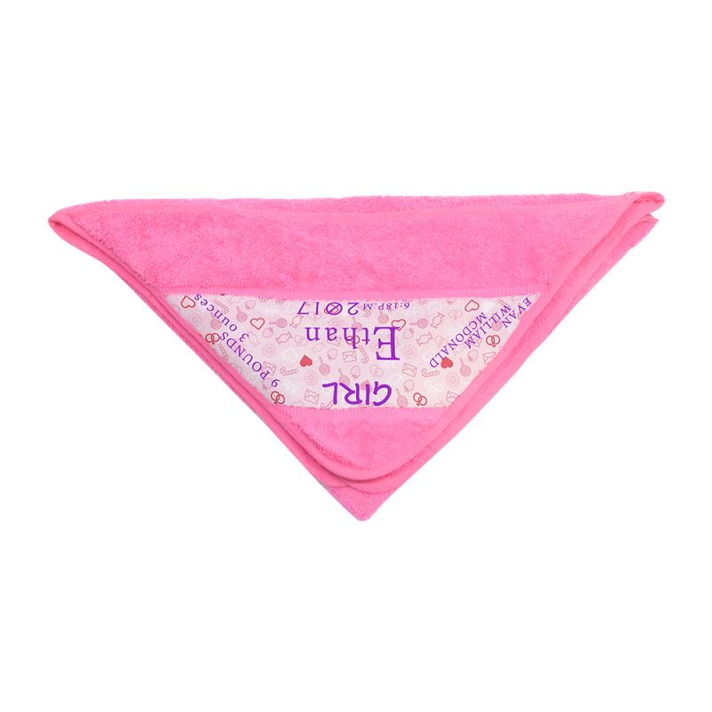 Baby wrap towel-blue/pink
