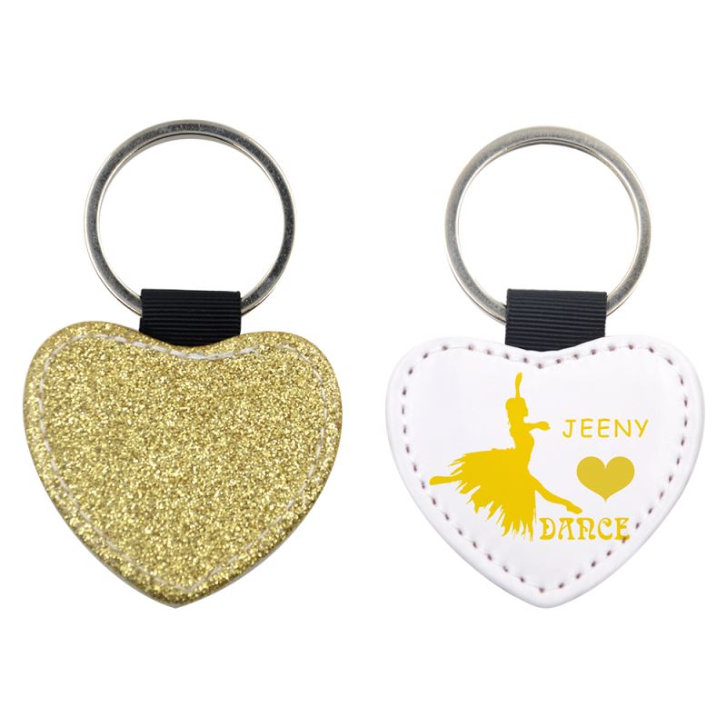 sublimation glitter keychain