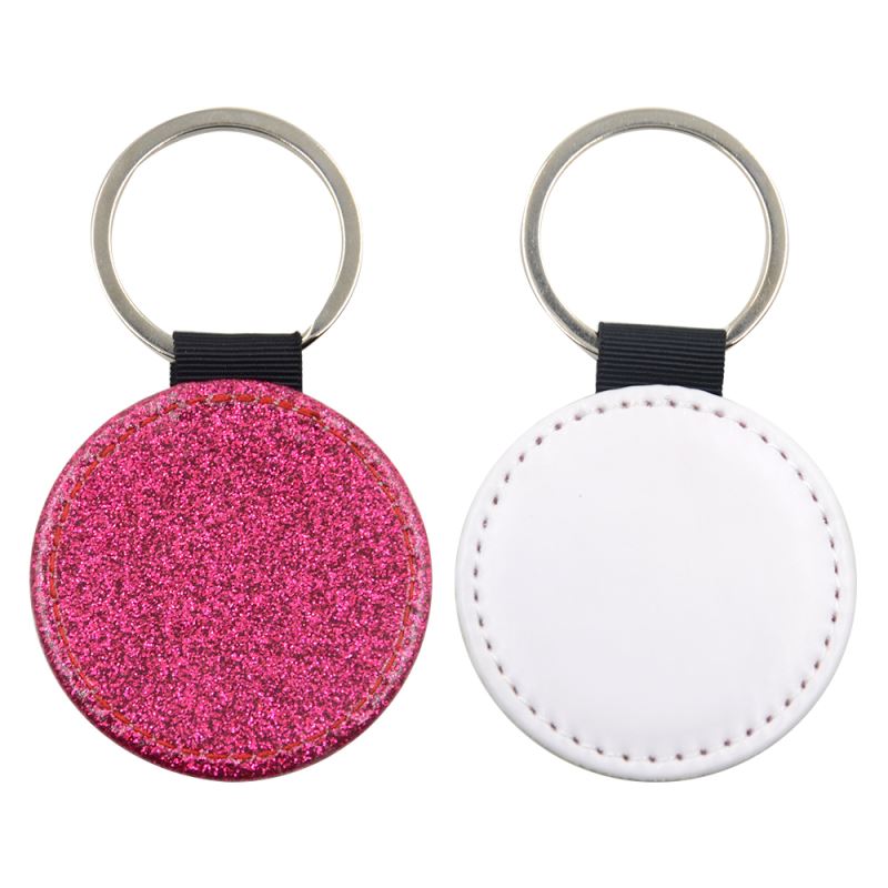 pu glitter keychain