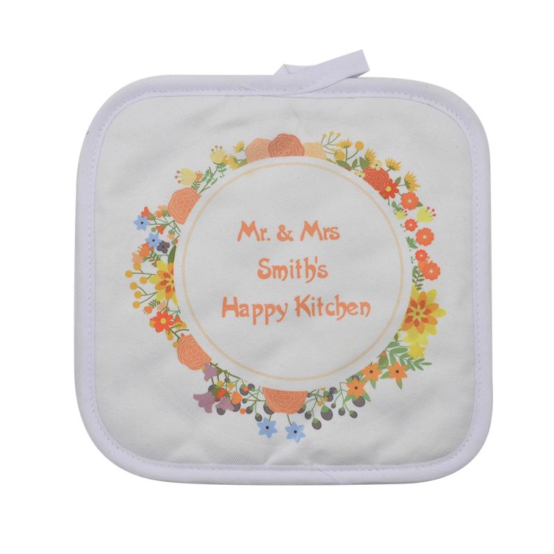 White Canvas Pot Holder