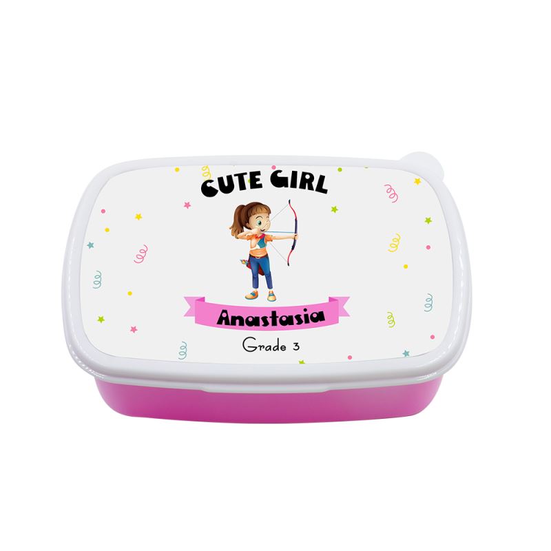 Kids Plastic Lunch Box - Pink&Blue