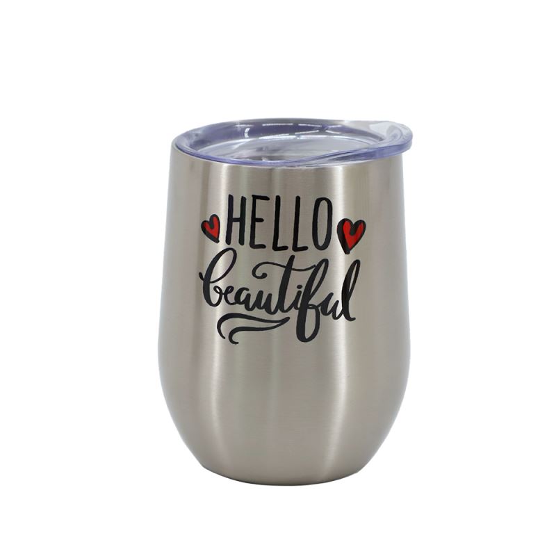 12OZ Stainless Steel Cup - Silver