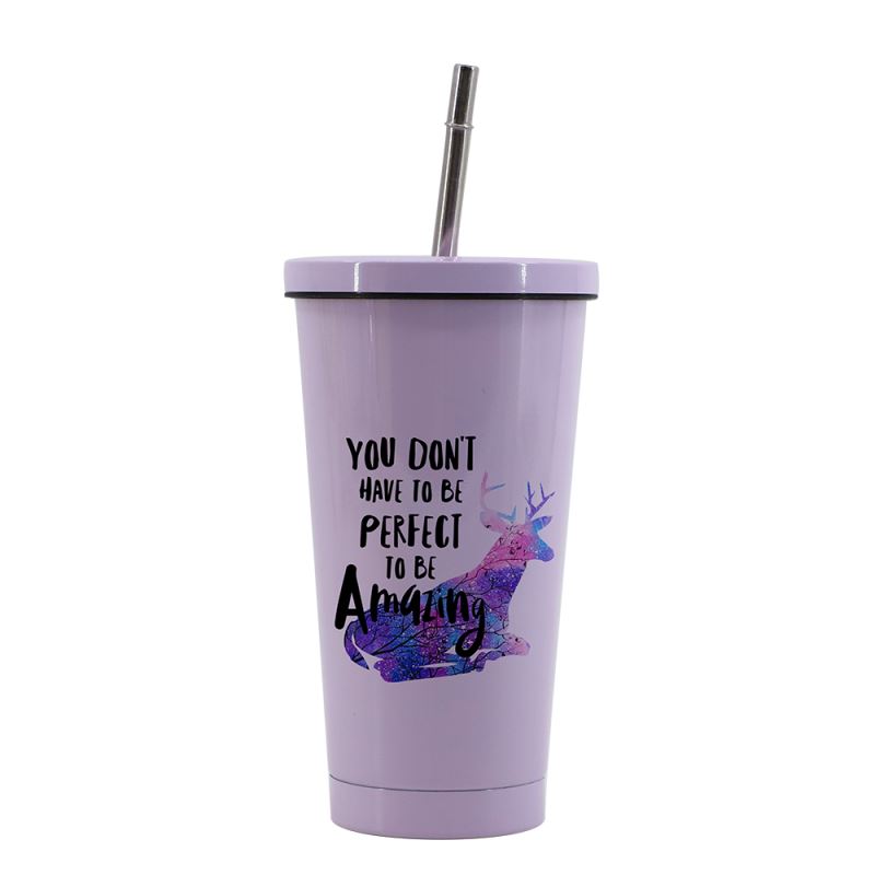 450ML Stainless Steel Cup - Purple