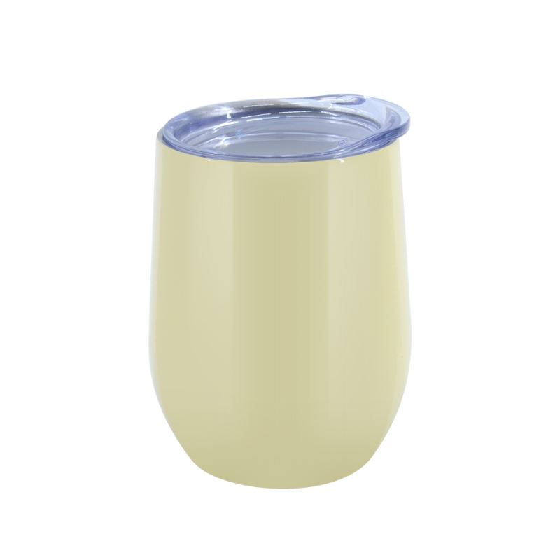 12OZ Stemless Stainless steel Cup  Glossy- Yellow	