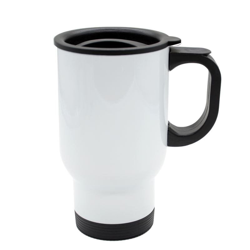 Stainless Steel Car Mug - White