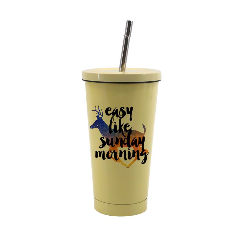 450ML Stainless Steel Cup - Yellow