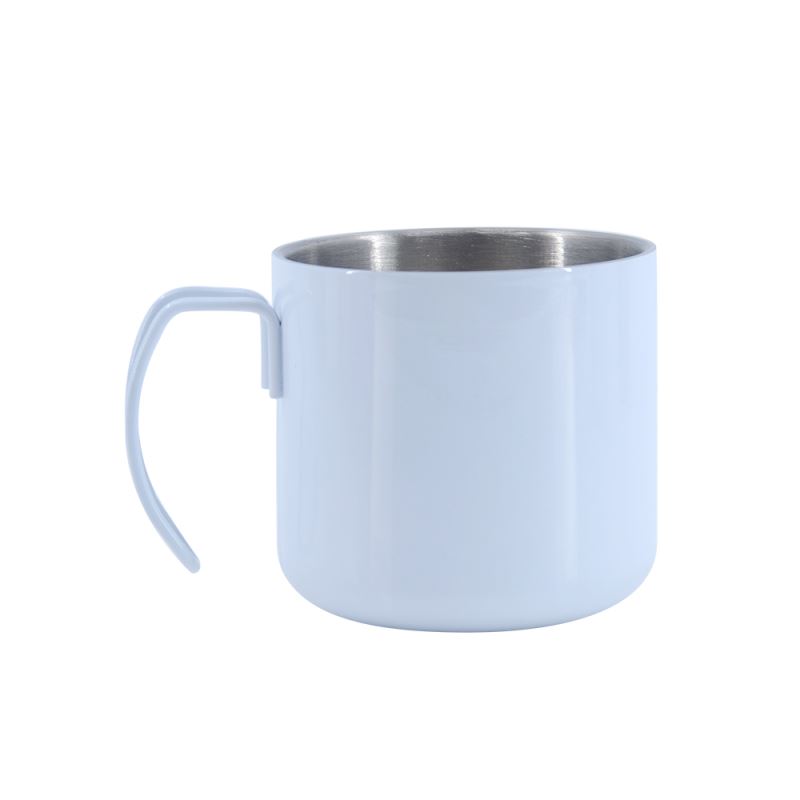 400ML Stainless Steel Cup - White