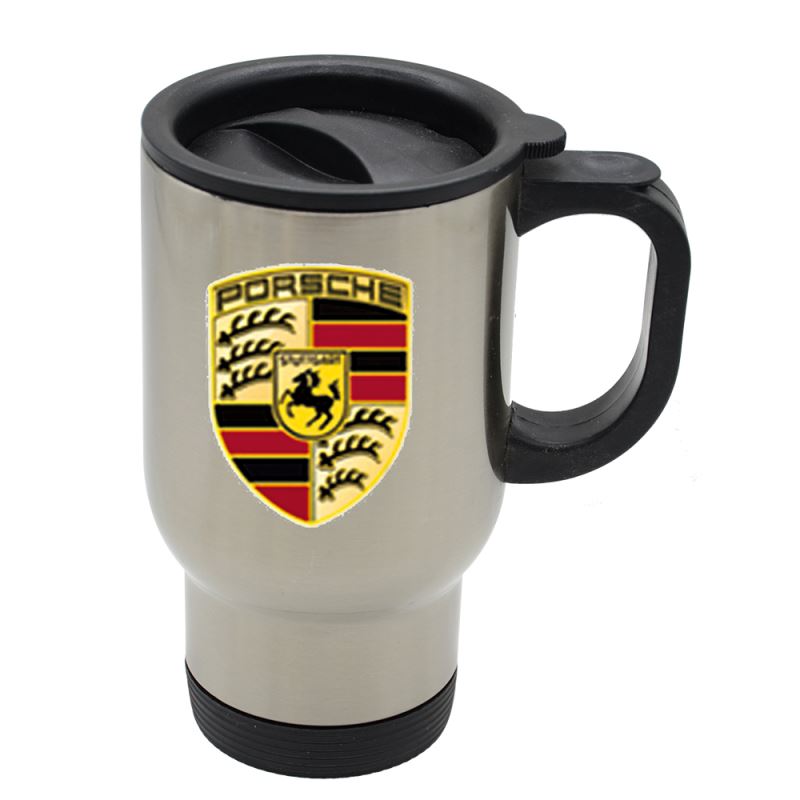 Stainless Steel Car Mug - Silver