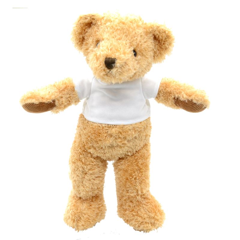 Teddy Bear with T-shirt-Brown-Large-32CM