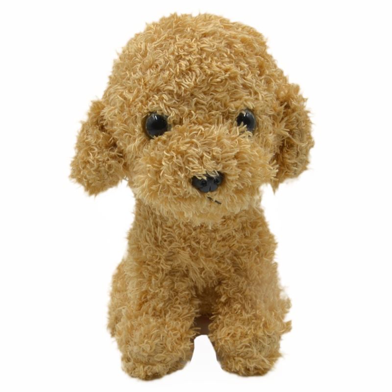 Poodle With T-shirt-Light Brown-18CM
