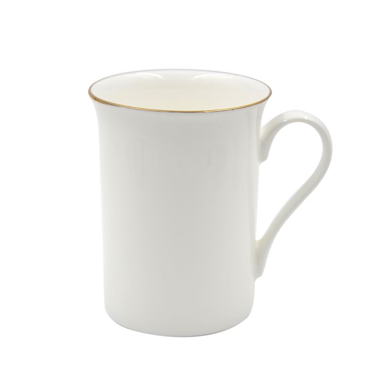 10oz Bone China Mug With Golden Rim