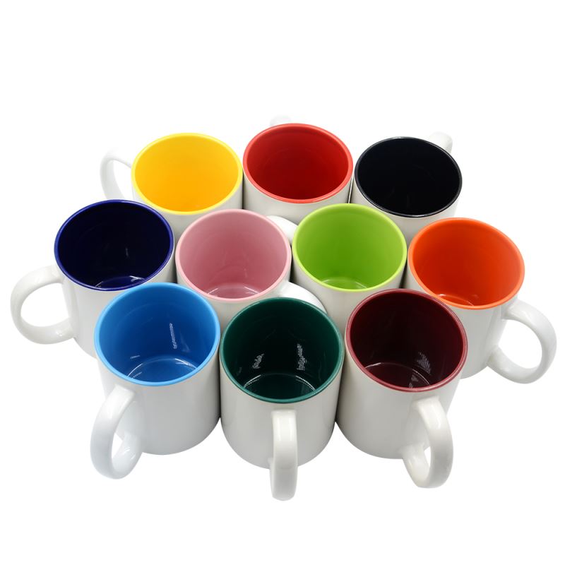 Dye Sub Sublimation 11oz Two Tone Color Blank Ceramic Mugs for Sale