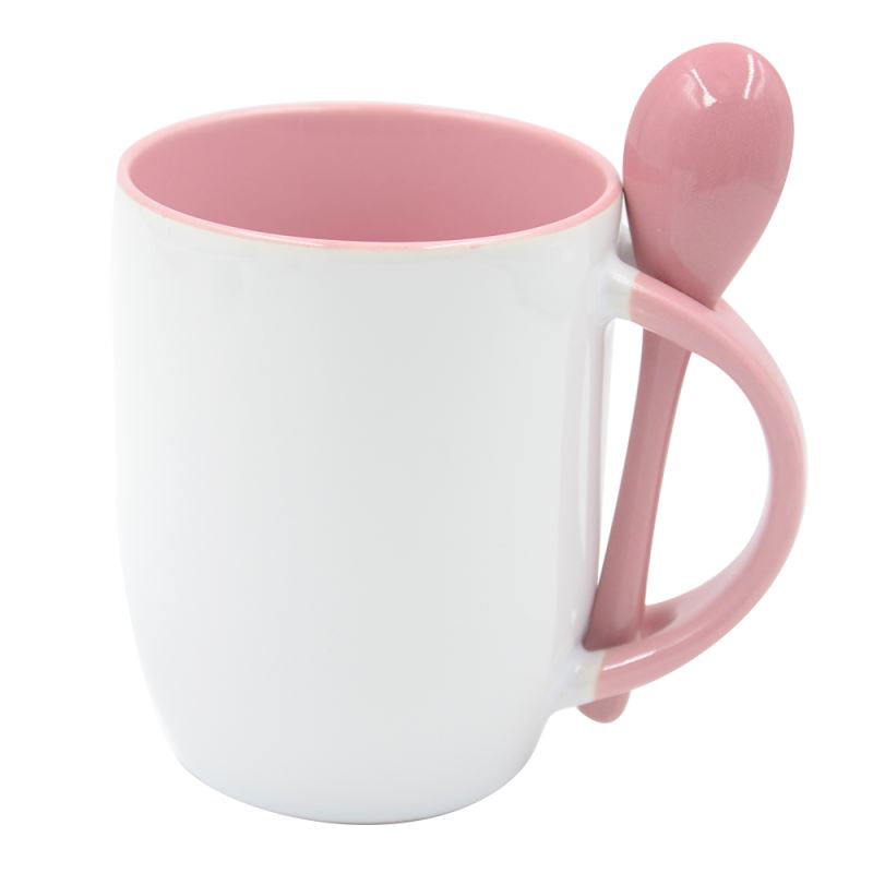 12 oz Spoon Mug-pink