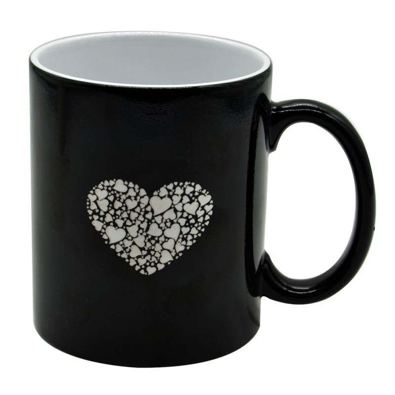 11OZ Full Color Change Mug with Heart（Glossy)