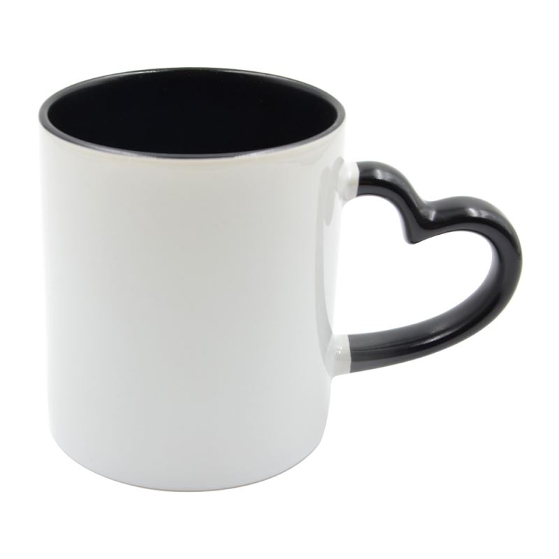 11oz Inner Color Mug With Heart Handle