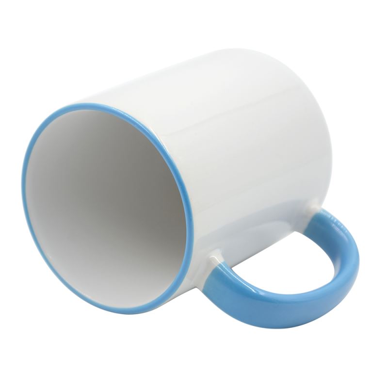 sublimation rim and handle color mug