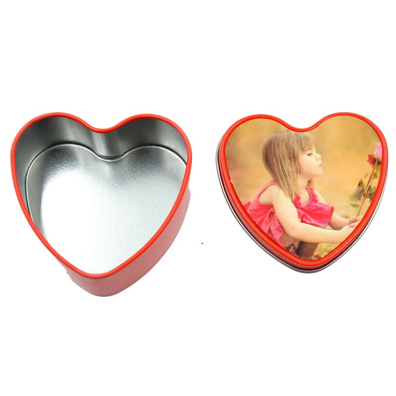 tin box with heart shape