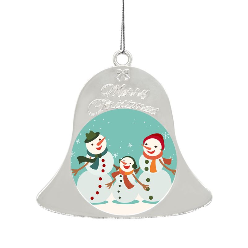 Metal Xmas Ornaments-Bell-Silver