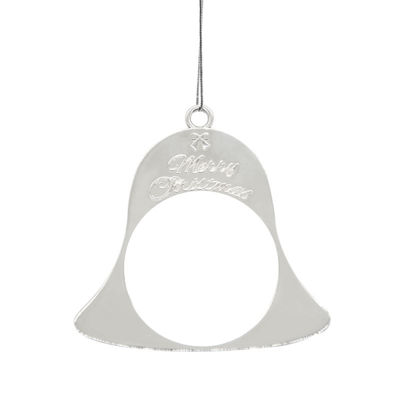Metal Xmas Ornaments-Bell-Silver