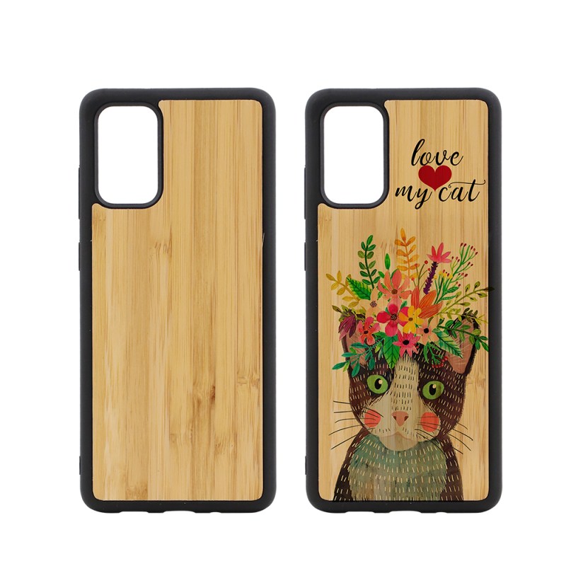 Sublimation TPU Phone Case with Bamboo for Samsung S20 Plus