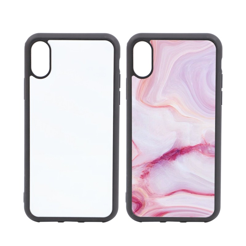 Blank Sublimation TPU Case with Glass Insert for Iphone XS