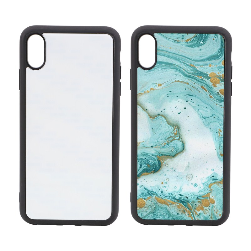 Blank Sublimation TPU Phone Case with Glass Insert for Iphone XS MAX