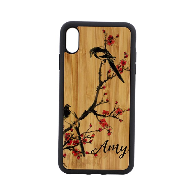 Sublimation TPU Phone Case with Bamboo for iPhone XS Max