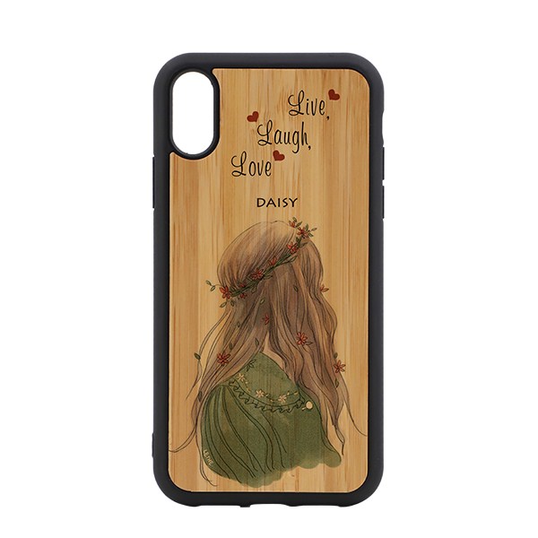 Sublimation TPU Phone Case with Bamboo for iPhone XR