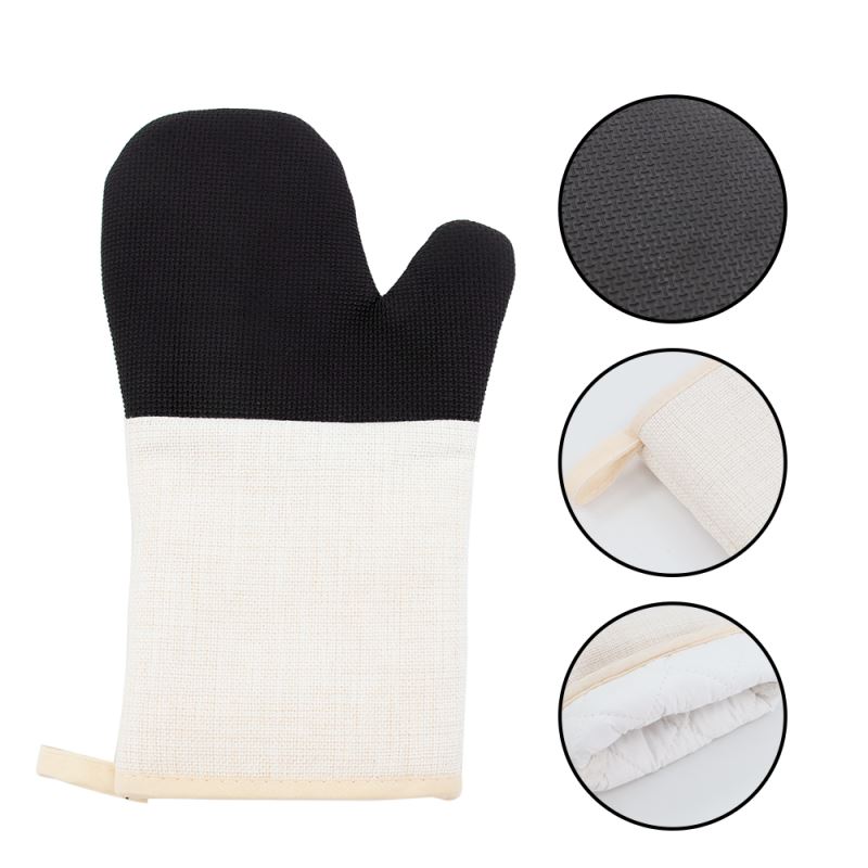 Sublimation Linen Oven Mitt with Rubber Patch