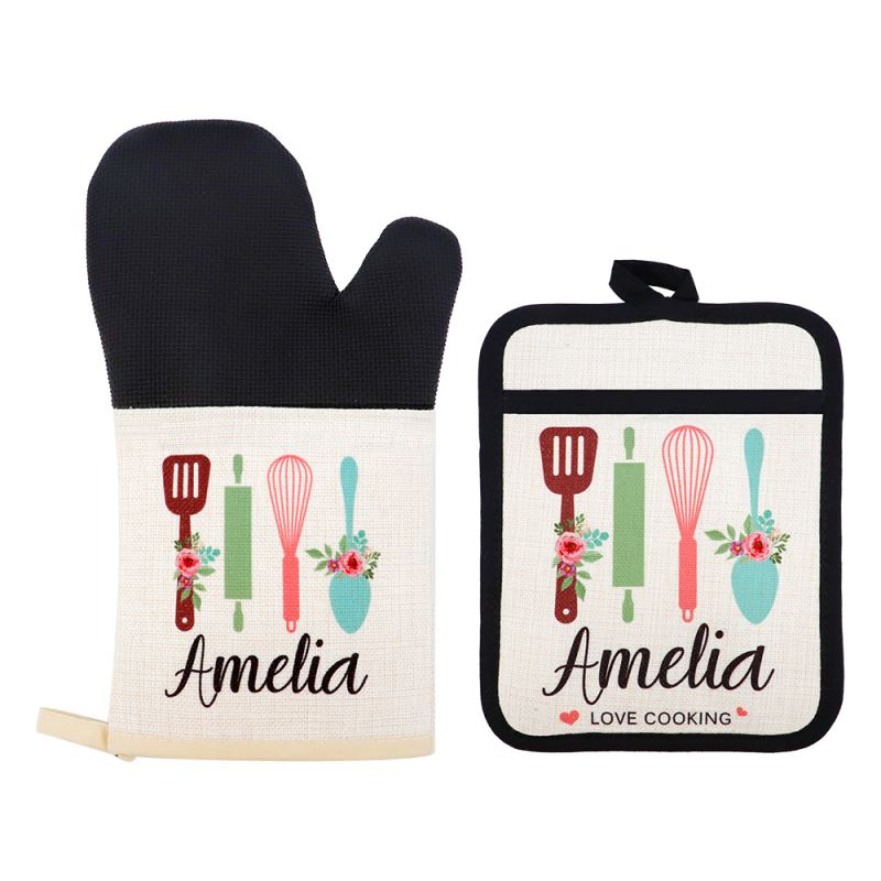 LINEN OVEN MITT & POT HOLDERS - FOR SUBLIMATION