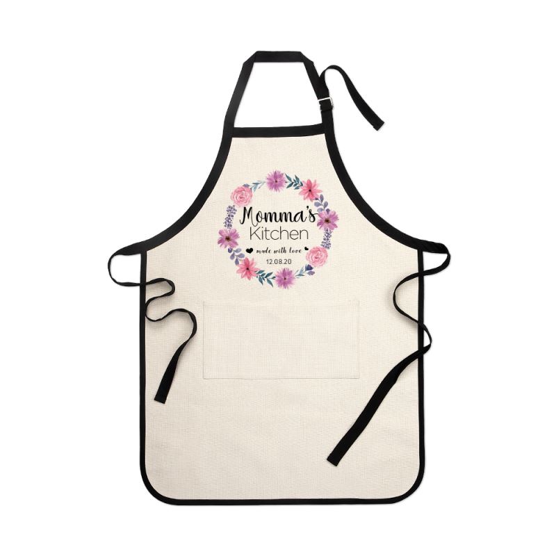 Sublimation Linen Apron - Black Side