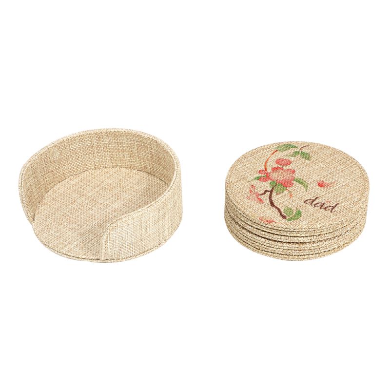 Sublimation Burlap Round Coaster