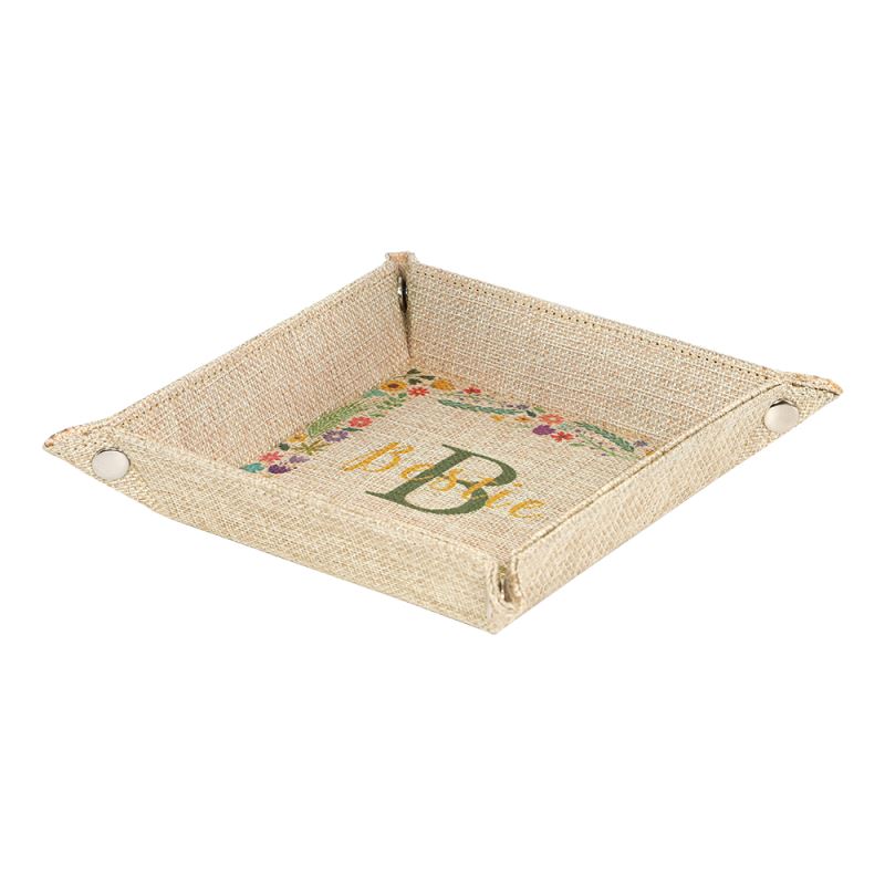 Sublimatable Burlap Snap Up Tray-Small Size